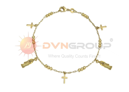 Gold Plated Virgin Mary Bracelet